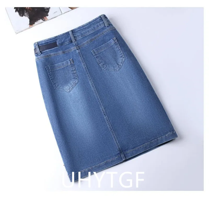Women's Denim Skirts Spring Summer Jeans Skirts Streetwear Sexy Sheath Skirts Female Fashion High-Waisted Split Vintage Skirts