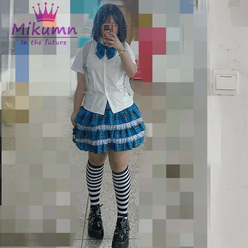 Mikumn 8 Color Punk Girls Plaid Skirts Harajuku Y2k Kawaii Women Skirts Japanese Gothic Lolita High Waist Pleated Cake Skirts