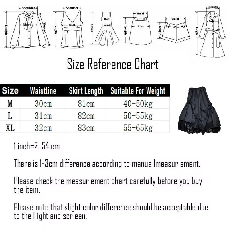Japanese Style Women's Dull Black Long Dress High-Waisted Bow Spliced Lace A- Line Mid-Length Skirt Female Fashion