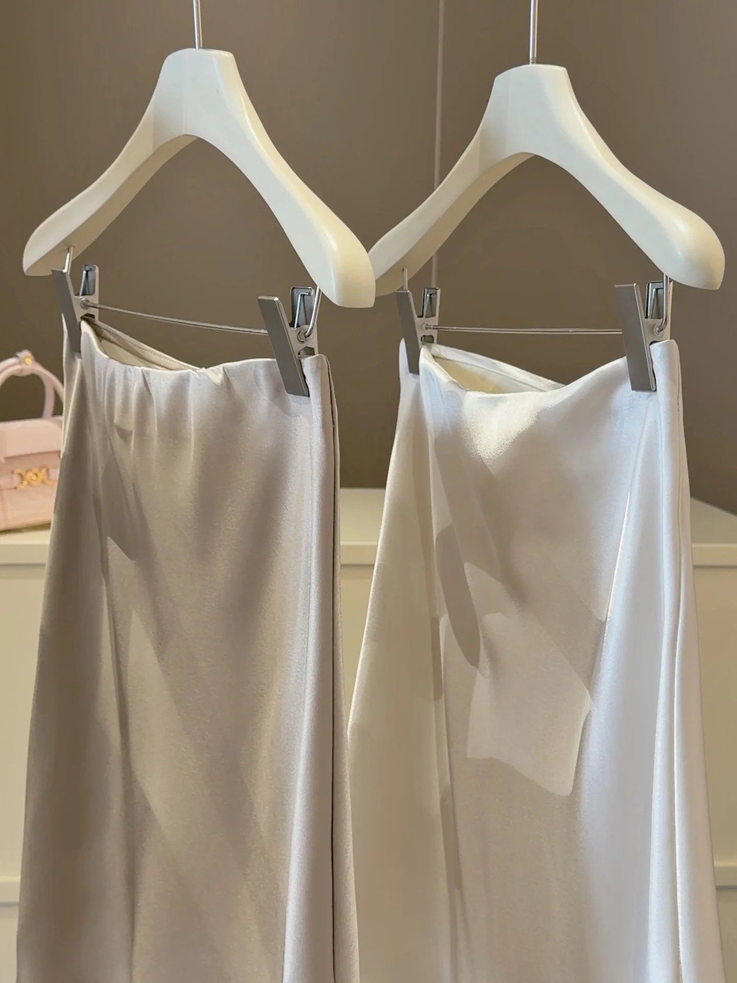 New 2026 Women Summer Satin High-waisted Mini Skirt Elegant Office Lady Solid Color Fashion A-line Short Skirt