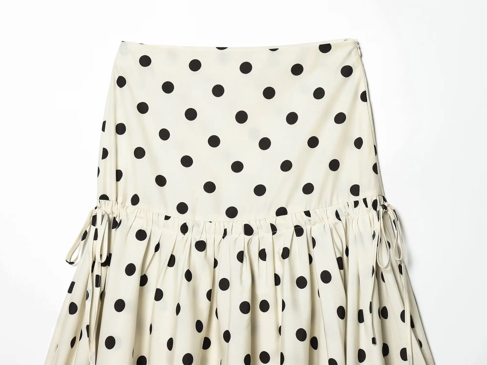 HH Elegant Summer Women Polka Dot Midi Skirt 2026 High Waist Irregular Hem Flowy Ruffle Skirt Beach Vacation Office Party Casual