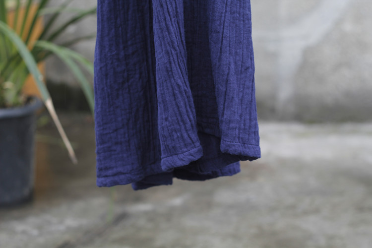 Johnature 2025 Women New Cotton Linen Elastice Waist Floor Length Autumn Pleated Solid Button Casual Long Skirts