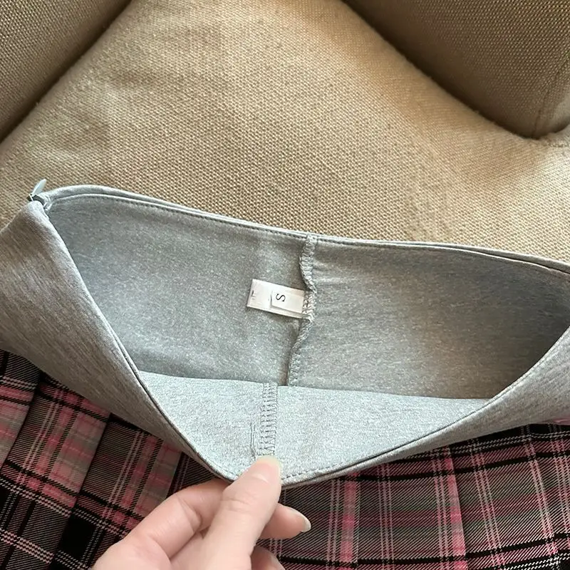 Retro Plaid Pleated Skirt for Women Japanese Style High Waist Patchwork Embroidery Mini Skirts Y2K Sweet Preppy A Line Skirts