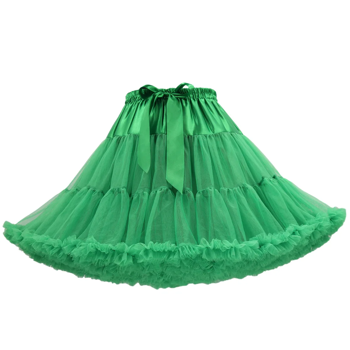 55CM Knee Length Women's Soft Puffy Tulle Petticoats Lolita Ballet Dance Pettiskirts Costume Christmas Halloween Tutu Skirts