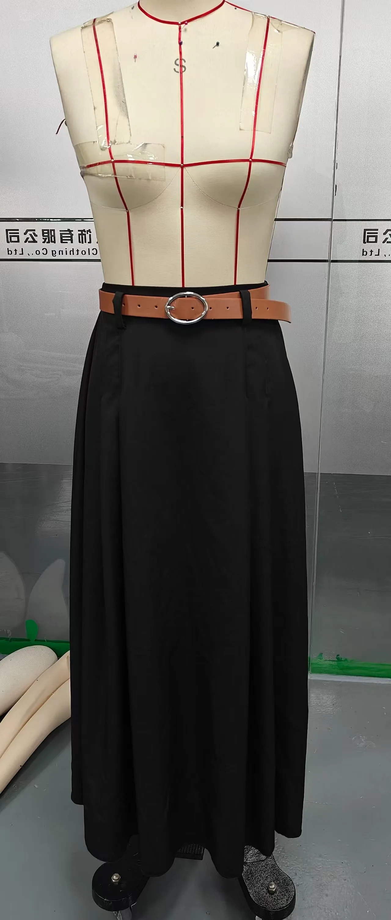 New Elegant Fashion Skirts For Women 2026 Spring Autumn Patchwork Pleated A-Line Mid-length Skirts Commuting Office Lady Skirt
