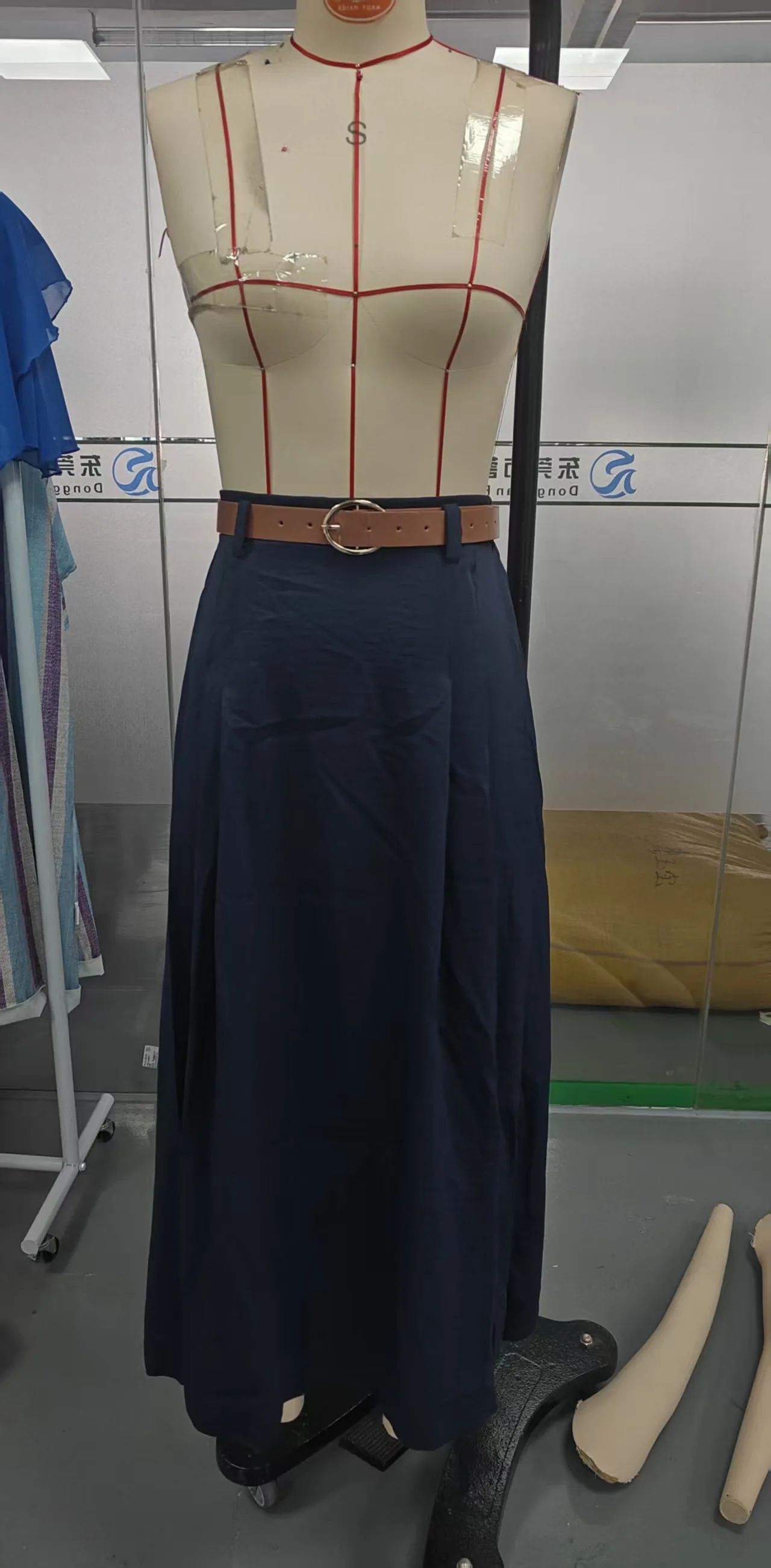 New Elegant Fashion Skirts For Women 2026 Spring Autumn Patchwork Pleated A-Line Mid-length Skirts Commuting Office Lady Skirt