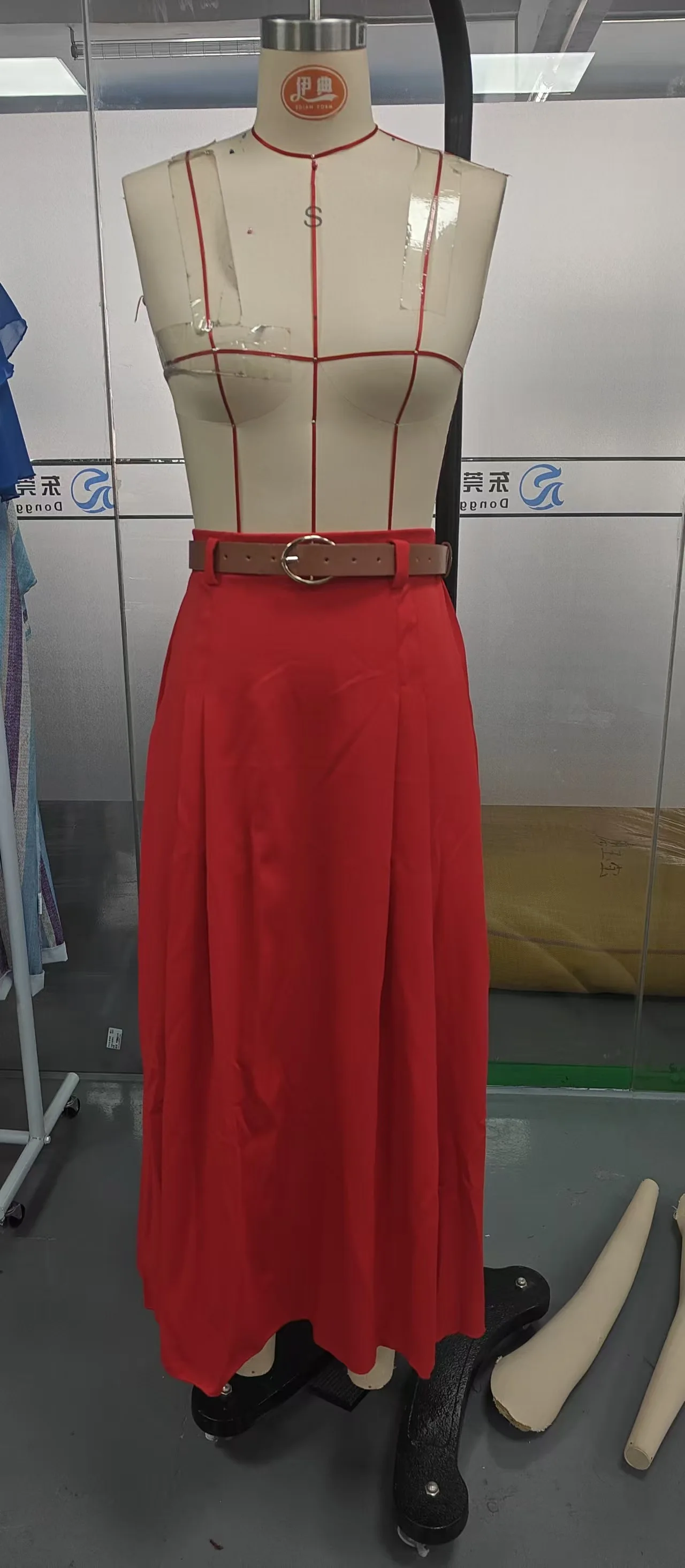 New Elegant Fashion Skirts For Women 2026 Spring Autumn Patchwork Pleated A-Line Mid-length Skirts Commuting Office Lady Skirt