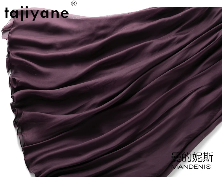 TAJIYANE 100% Natural Mulberry Silk Womens Skirts Fashion Summer Skirts Women Clothing 2024 New Arrivals Long Skirt Топ С Юбкой