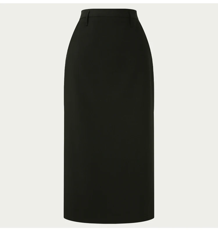 Elegant Women Pencil Skirts 2025 Spring Summer Office Ladies Pockets Casual High Waist Midi Suits Skirt L978C