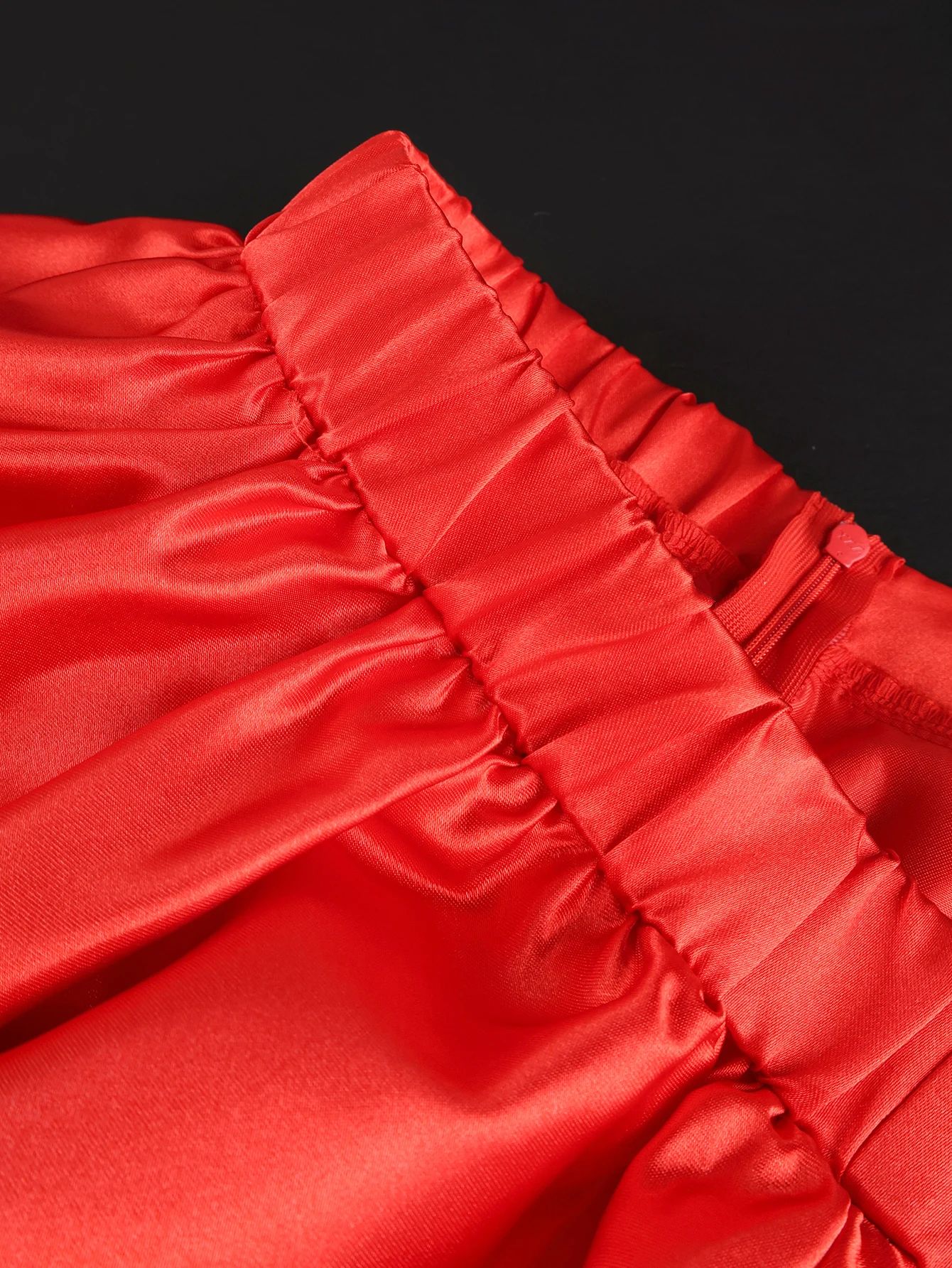 Elegant Women Shiny Satin A Line Cake Skirt High Waist Tierred Ruffles Christmas Party Birthday Wedding Guest Event Occasion New
