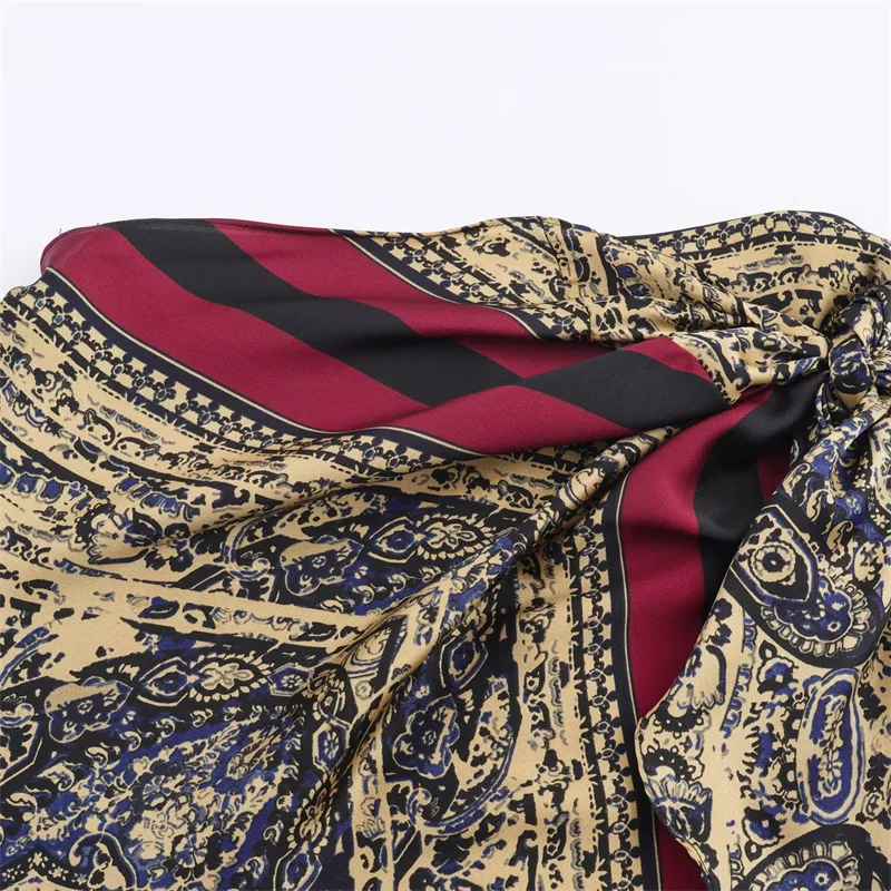 2026 Autumn New Women's Clothing Casual Fashion Versatile Elegant Temperament Vacation Style Paisley Wrapped Skirt