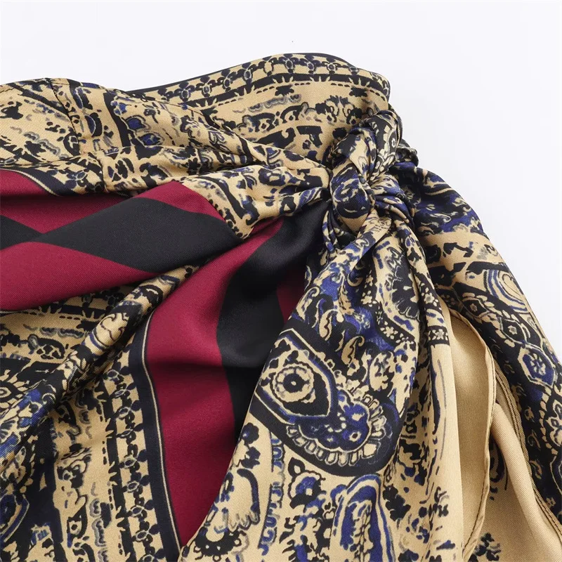 2026 Autumn New Women's Clothing Casual Fashion Versatile Elegant Temperament Vacation Style Paisley Wrapped Skirt