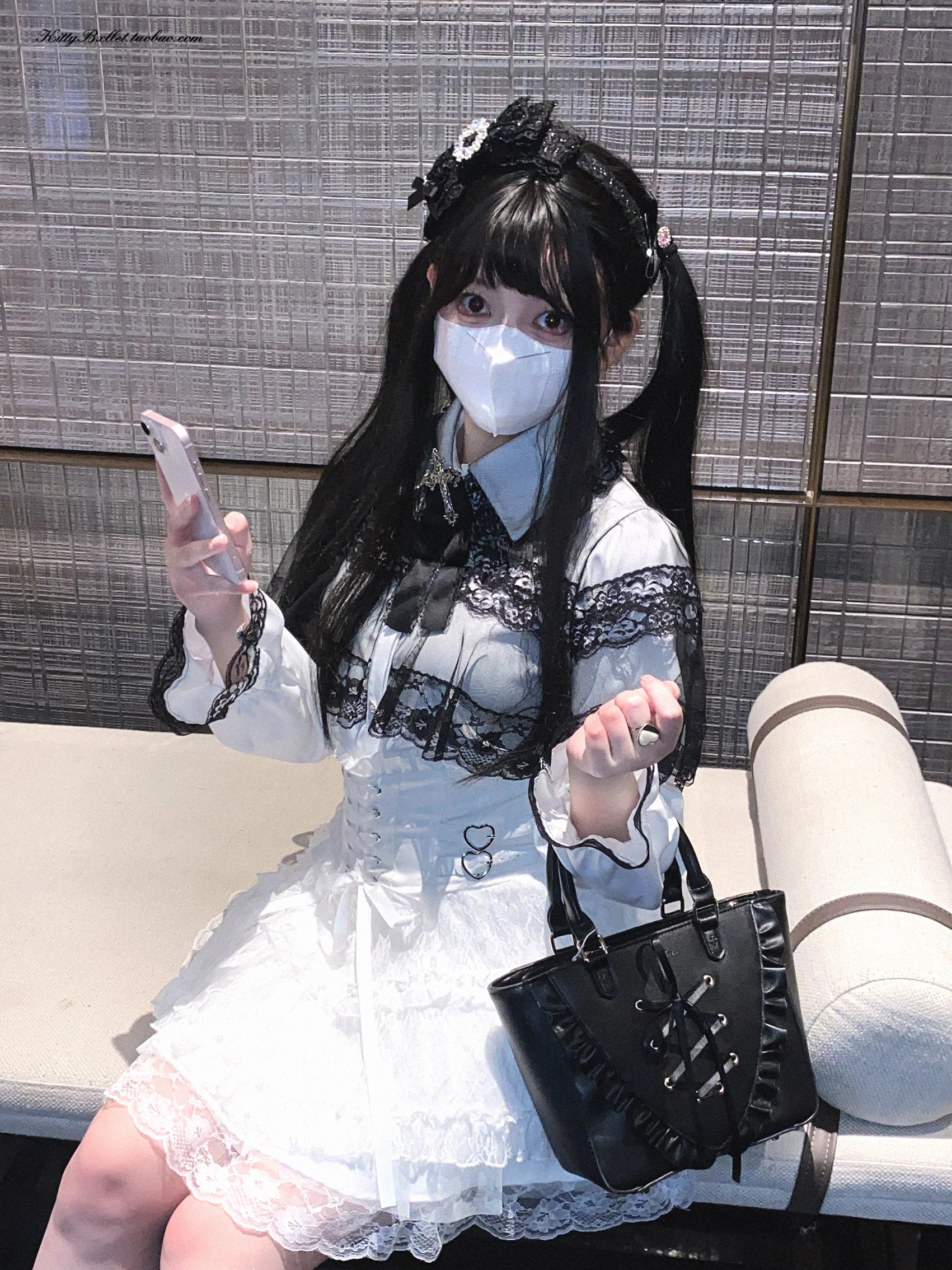 Japanese Mines Style Sweet Cute Lace Splicing Lace-up Heart PU Buckle High Waist Slim A-line Versatile Lolita Short Skirts Women