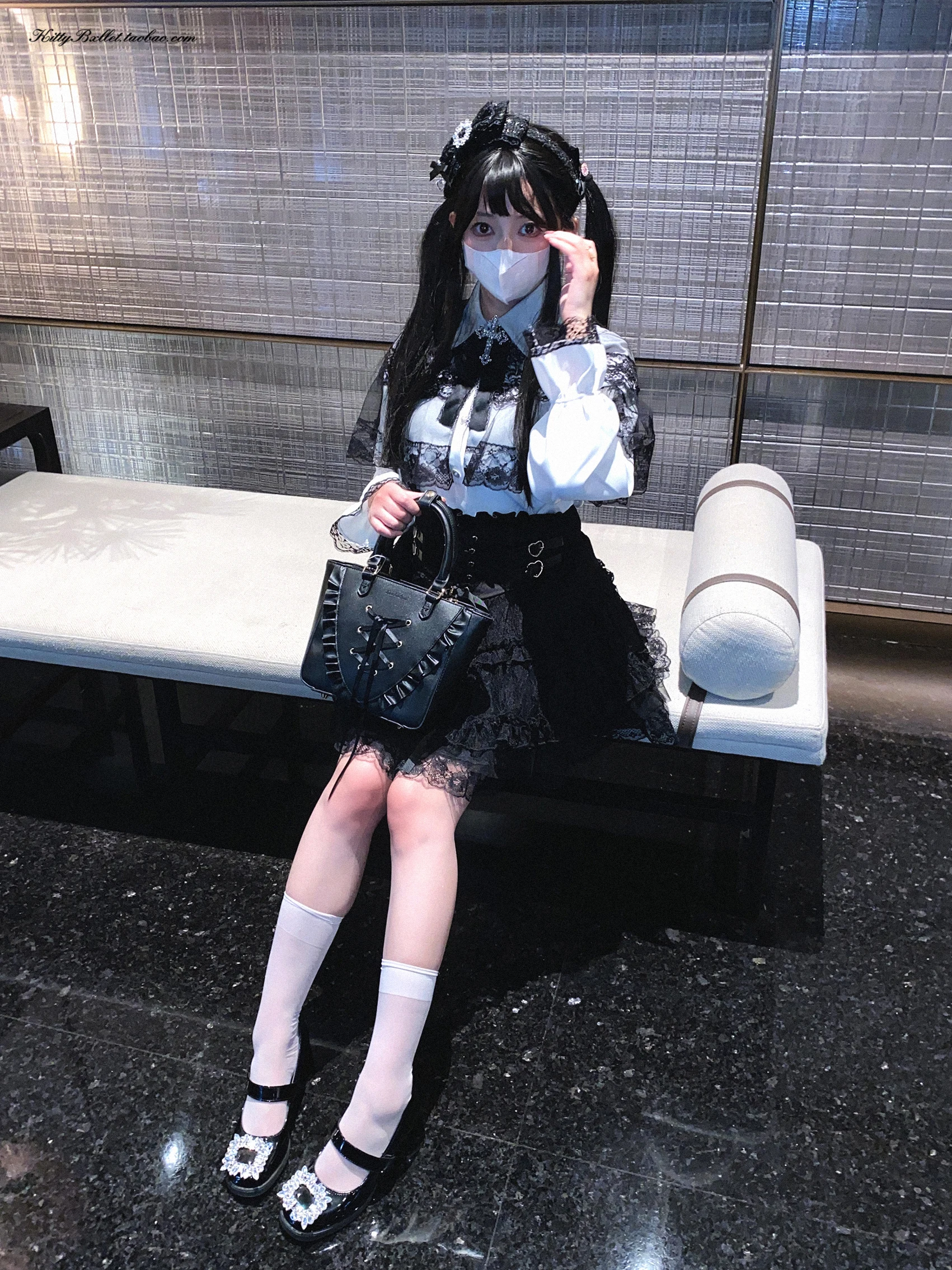 Japanese Mines Style Sweet Cute Lace Splicing Lace-up Heart PU Buckle High Waist Slim A-line Versatile Lolita Short Skirts Women