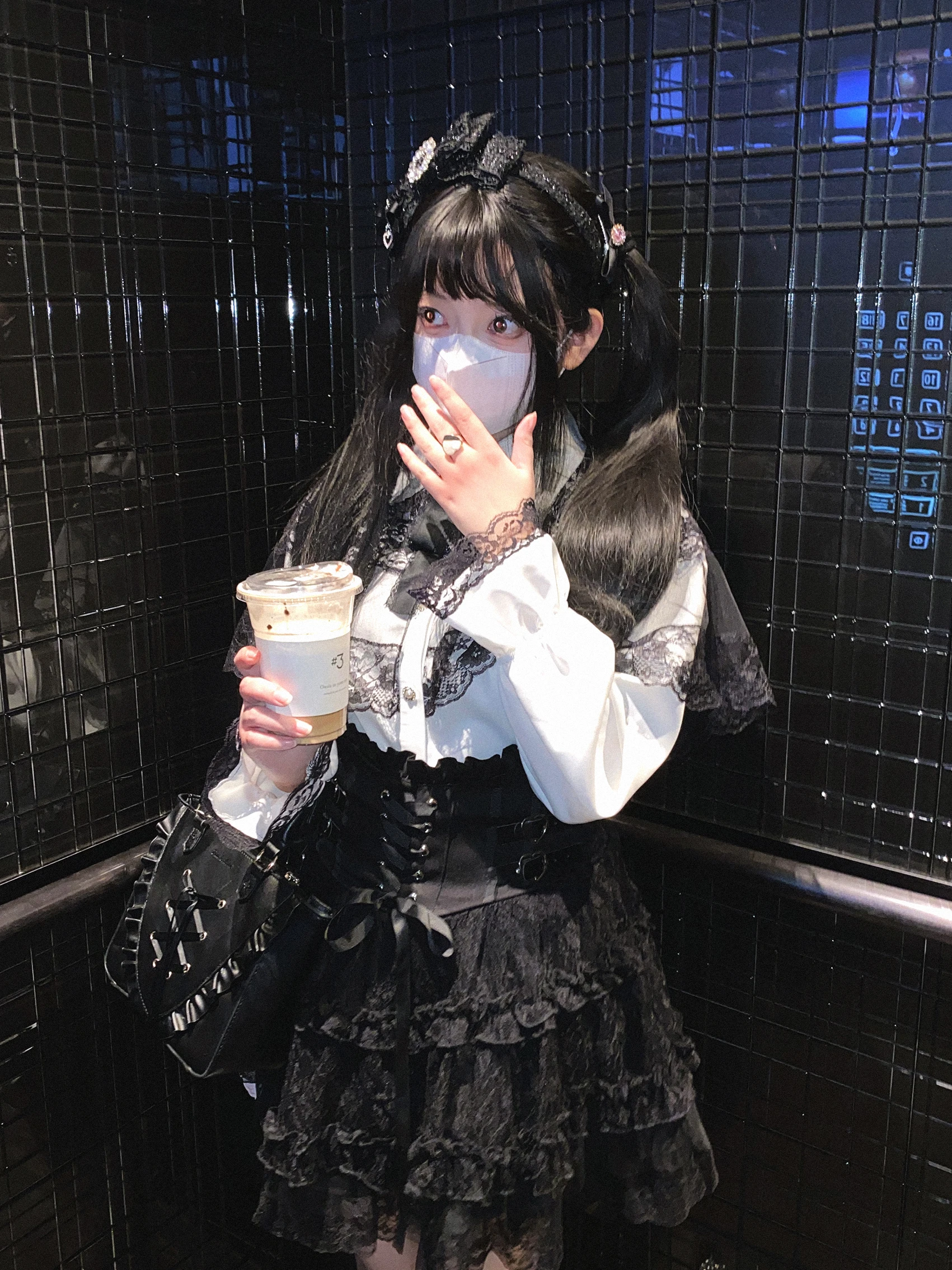 Japanese Mines Style Sweet Cute Lace Splicing Lace-up Heart PU Buckle High Waist Slim A-line Versatile Lolita Short Skirts Women