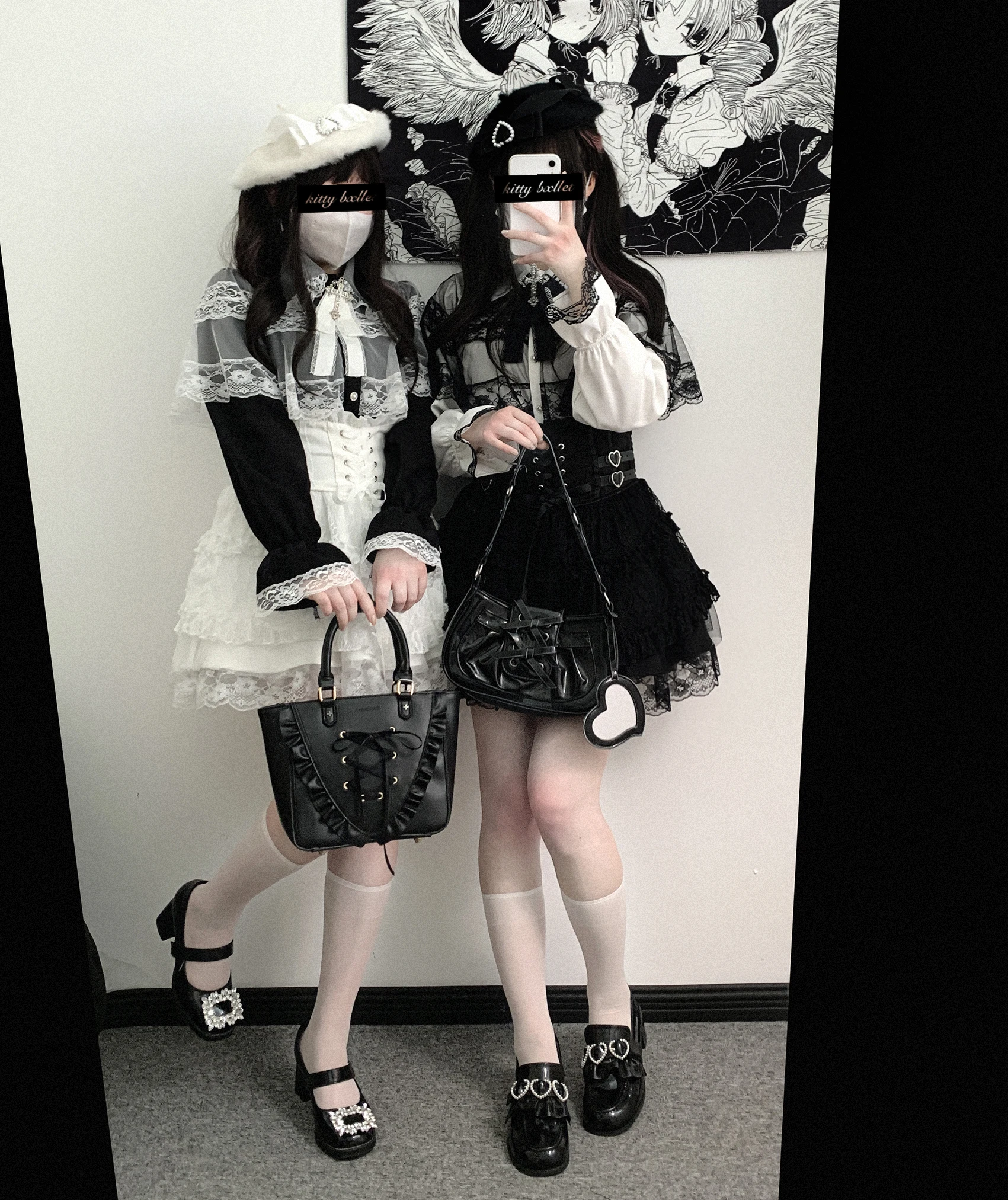 Japanese Mines Style Sweet Cute Lace Splicing Lace-up Heart PU Buckle High Waist Slim A-line Versatile Lolita Short Skirts Women