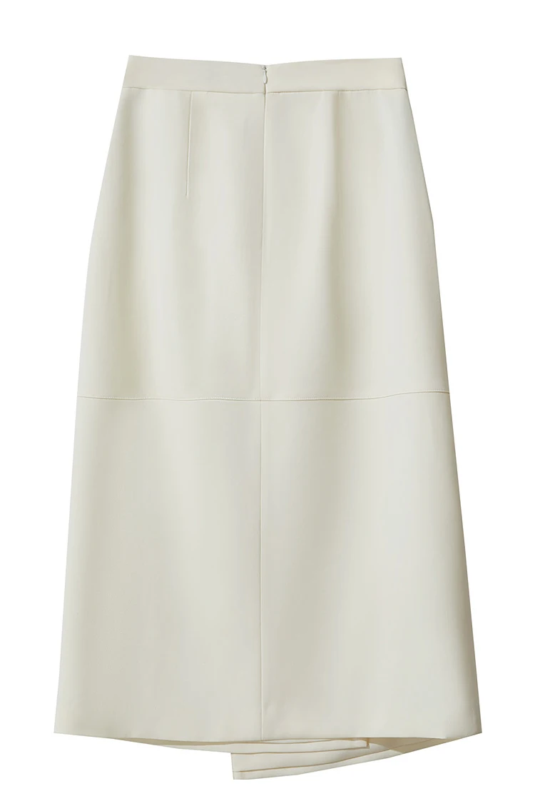 Amii Minimalist 2025 Autumn Midi Skirts Women Commute Elegant Office Lady Versatile Asymmetrical Drape Straight Skirt 12521006