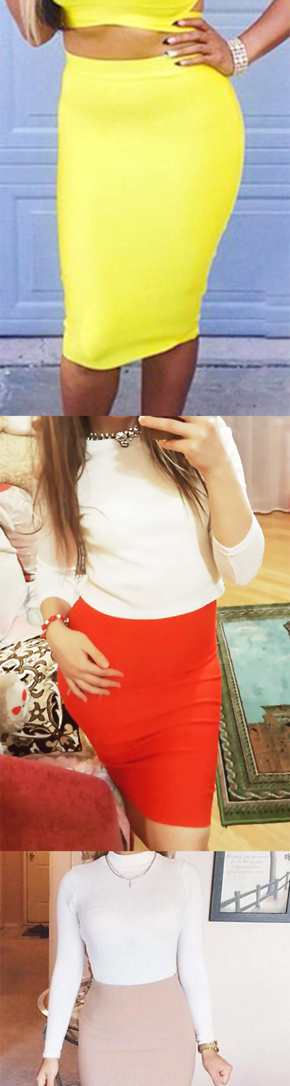 Willbenice Sexy Office Bandage Skirts Nude Purple White Bodycon Slim Womens Knee Length Hot Pink Fuchia Black Pencil Maxi Skirts
