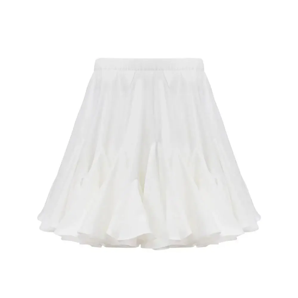 Tuularose Summer Ruffle Short Skirt Women 2025 Summer New Y2k Pleated Patchwork Skirt Casual Streetwear Office Lady Female Skirt