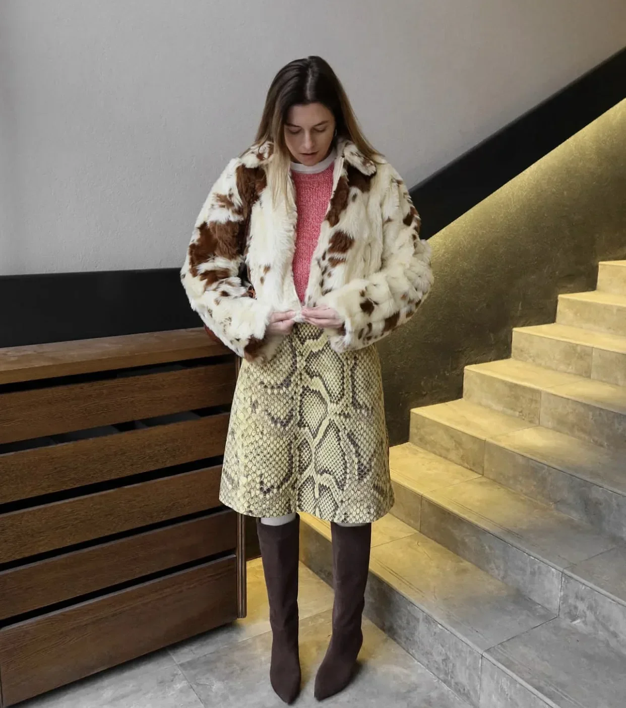 Tuularose Autumn Women's Skirts Fashion Leopard Print High Waist Skirts Retro Casual Polka Dot Elegant Party Y2k Women's Skirts