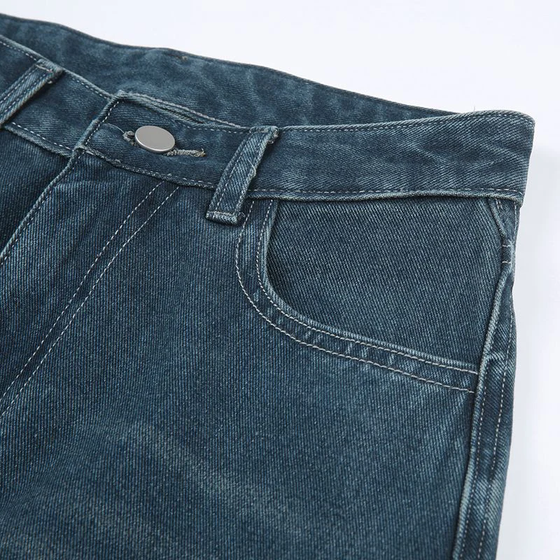 Vinatge A Line Denim Long Skirts Women 2026 Spring High Waist Midi Jeans Skirt Woman Korean Streetwear Loose Skirts Female