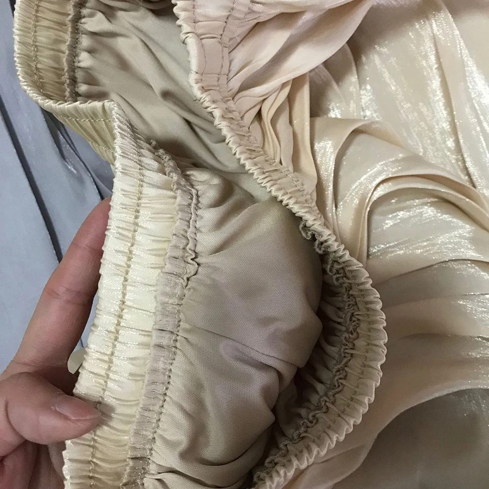 2025 Women Summer White Long Skirt Chic Brand Top Quality Women Pleated Skirts High Waist Women Pink Skirts Faldas Saias Jupe
