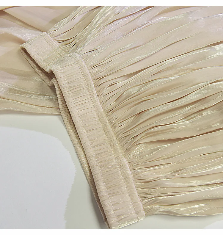 2025 Women Summer White Long Skirt Chic Brand Top Quality Women Pleated Skirts High Waist Women Pink Skirts Faldas Saias Jupe