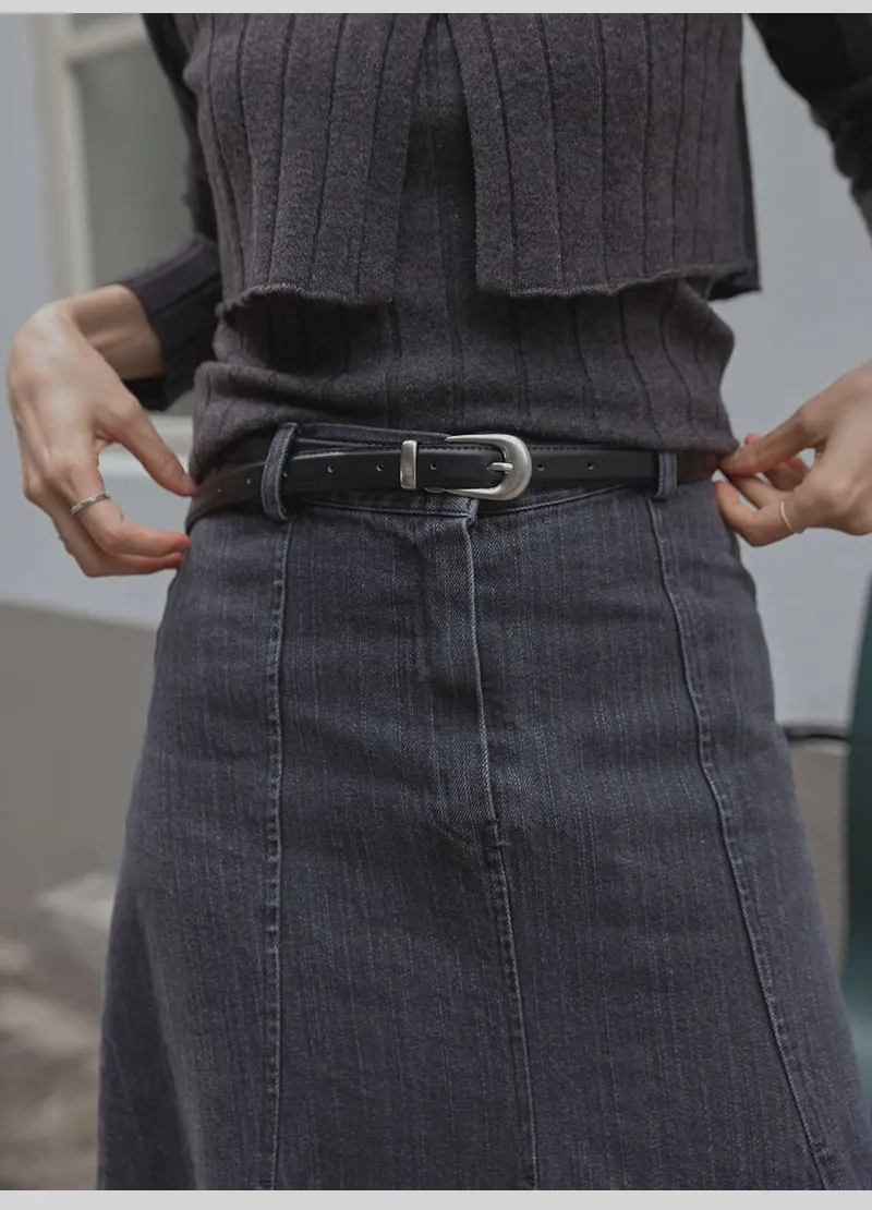 Vintage Black Denim High Waist Long Skirts For Women 2025 Autumn Winter New Fashion Blue Elegant Fishtail Wrapped Hip Jean Skirt