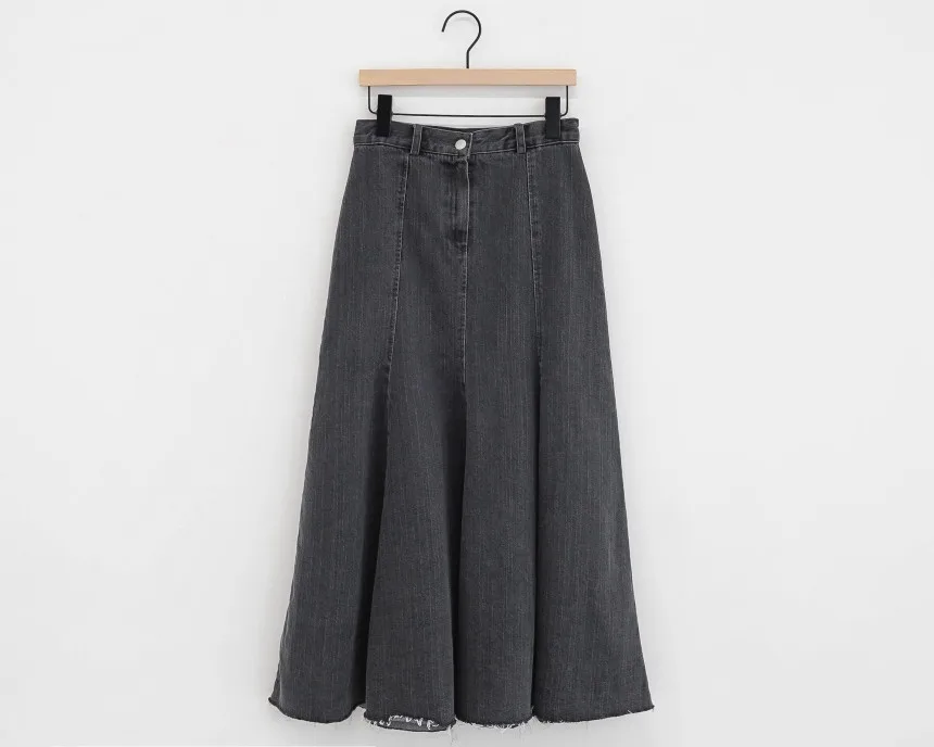 Vintage Black Denim High Waist Long Skirts For Women 2025 Autumn Winter New Fashion Blue Elegant Fishtail Wrapped Hip Jean Skirt