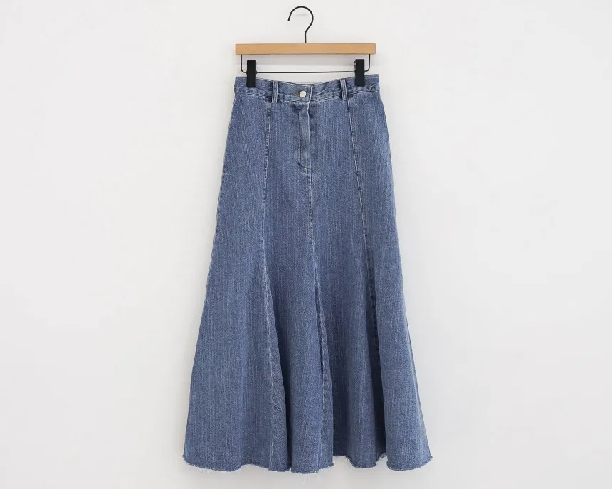 Vintage Black Denim High Waist Long Skirts For Women 2025 Autumn Winter New Fashion Blue Elegant Fishtail Wrapped Hip Jean Skirt