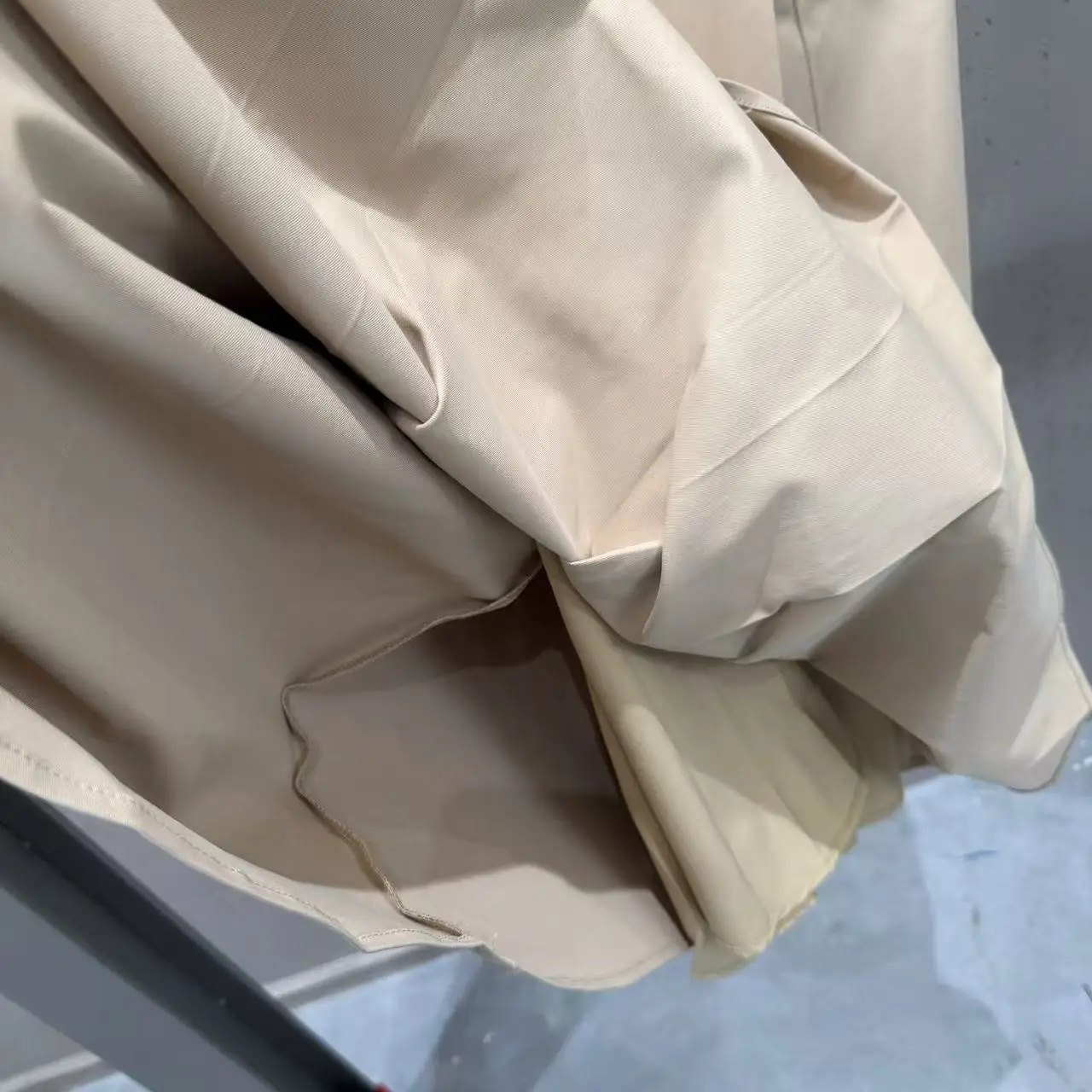 High Street Skirts Women's Retro Double Zipper Pocket Elastic Waist Elegant Style A-line Streetwear Skirt Nylon Fabric