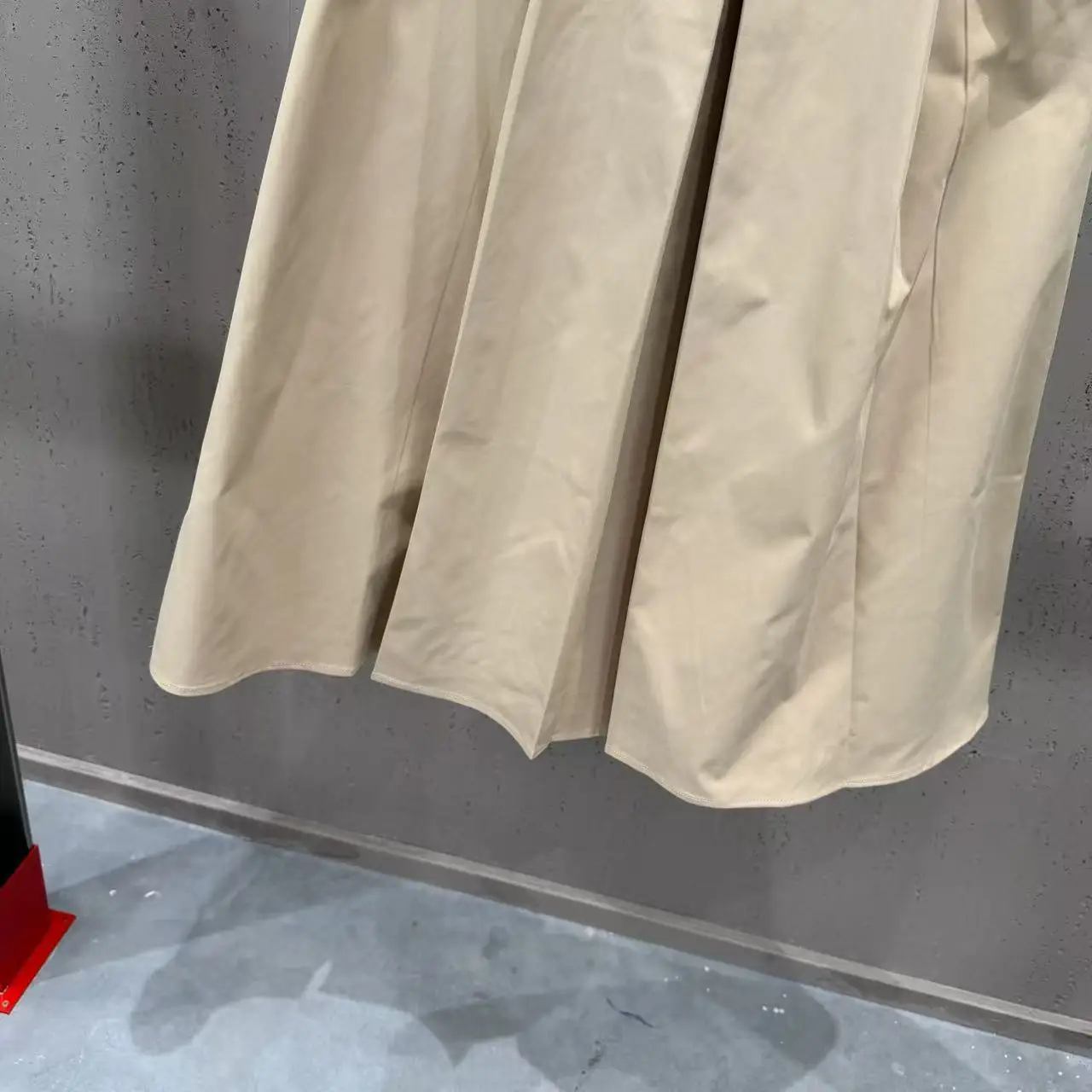 High Street Skirts Women's Retro Double Zipper Pocket Elastic Waist Elegant Style A-line Streetwear Skirt Nylon Fabric