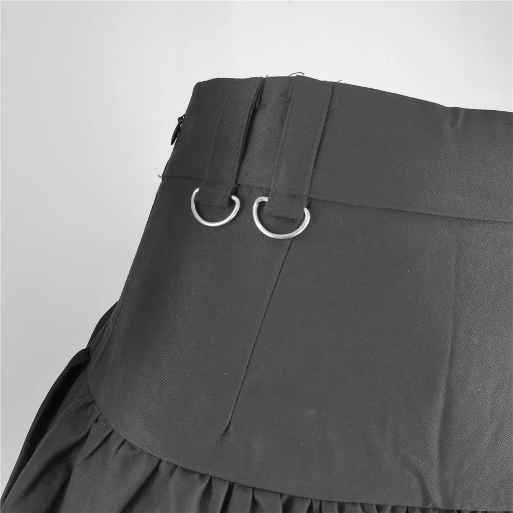 Black Retro Skirt Korean Sweet Kawaii Women Summer Streetwear Ladies Short Skirts Casual All Match Ball Gown Saia Female