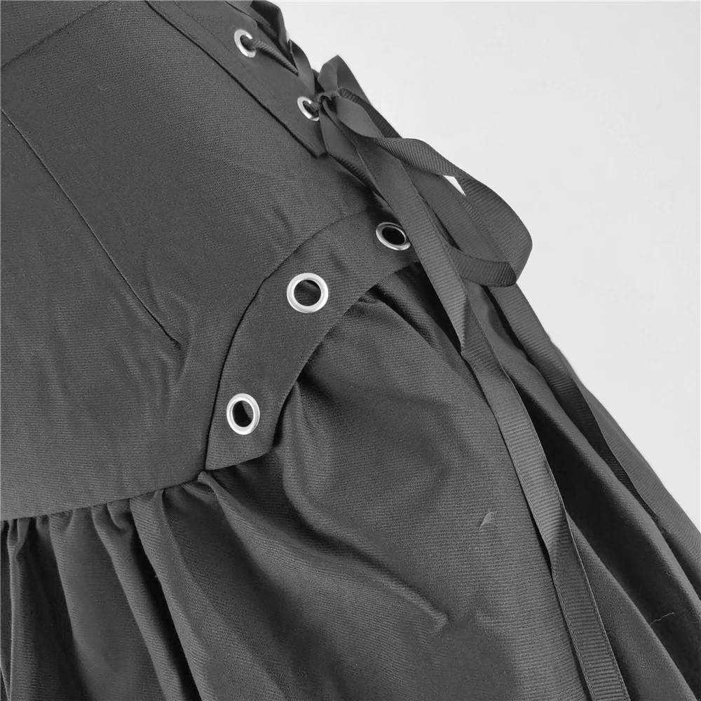 Black Retro Skirt Korean Sweet Kawaii Women Summer Streetwear Ladies Short Skirts Casual All Match Ball Gown Saia Female