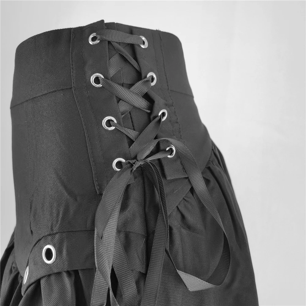 Black Retro Skirt Korean Sweet Kawaii Women Summer Streetwear Ladies Short Skirts Casual All Match Ball Gown Saia Female