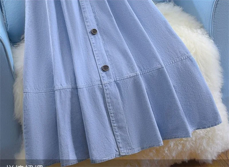 Women Large Size 5XL Cowboy Skirt Design Sense Niche Ladies Fashion Denim Maxi Skirt 2025 Feminine High Waist Jeans Long Skirts