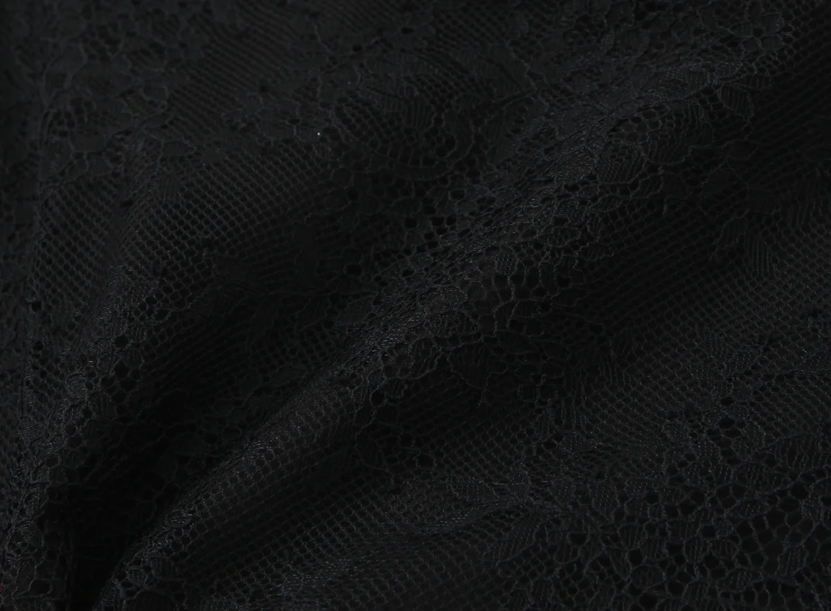 Sexy Women Lace Trim Bow Mini Skirt Mid-rise Black Skirts