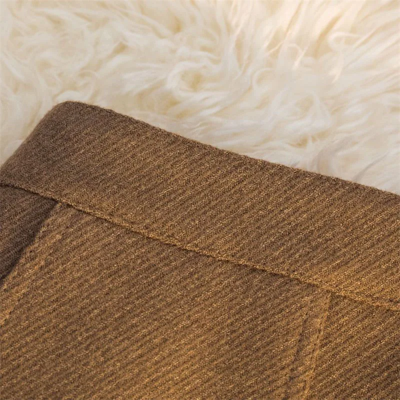 Fashion Faux Wool Women Mini Skirts Korean Elegant Office Lady A Line Skirts High Waist Streetwear Slim All Match Female Skirts
