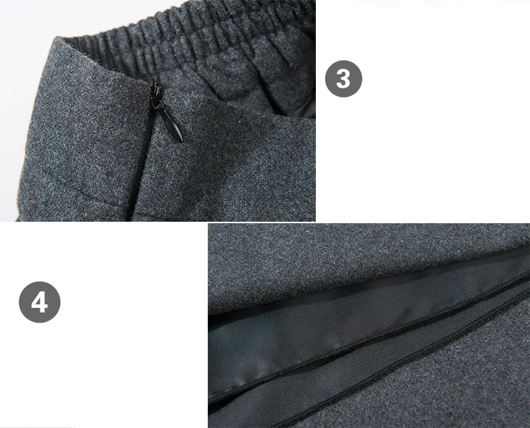 Winter Women Long Woolen Skirt Fashion High Waist Basic Wool Skirts Female Casual Thick Warm Elastic A-Line Maxi Skirts O839