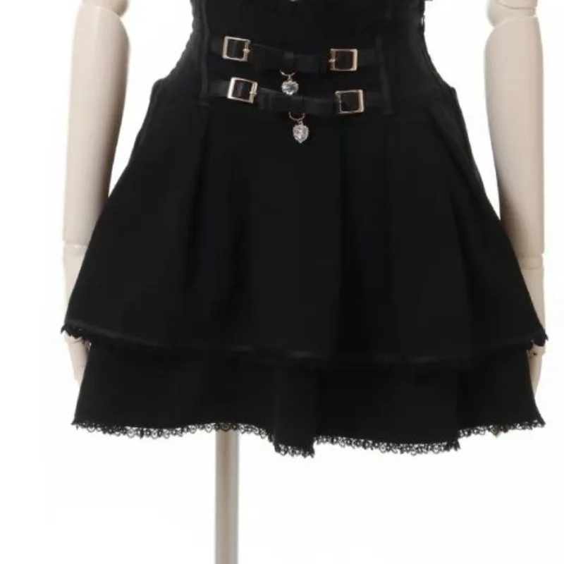 Japanese Skirts for Women High Waist A-line Ruffles Jupe Fashion Summer Saia 2025 Faldas Mujer De Moda Sweet Y2k Mini Skirt
