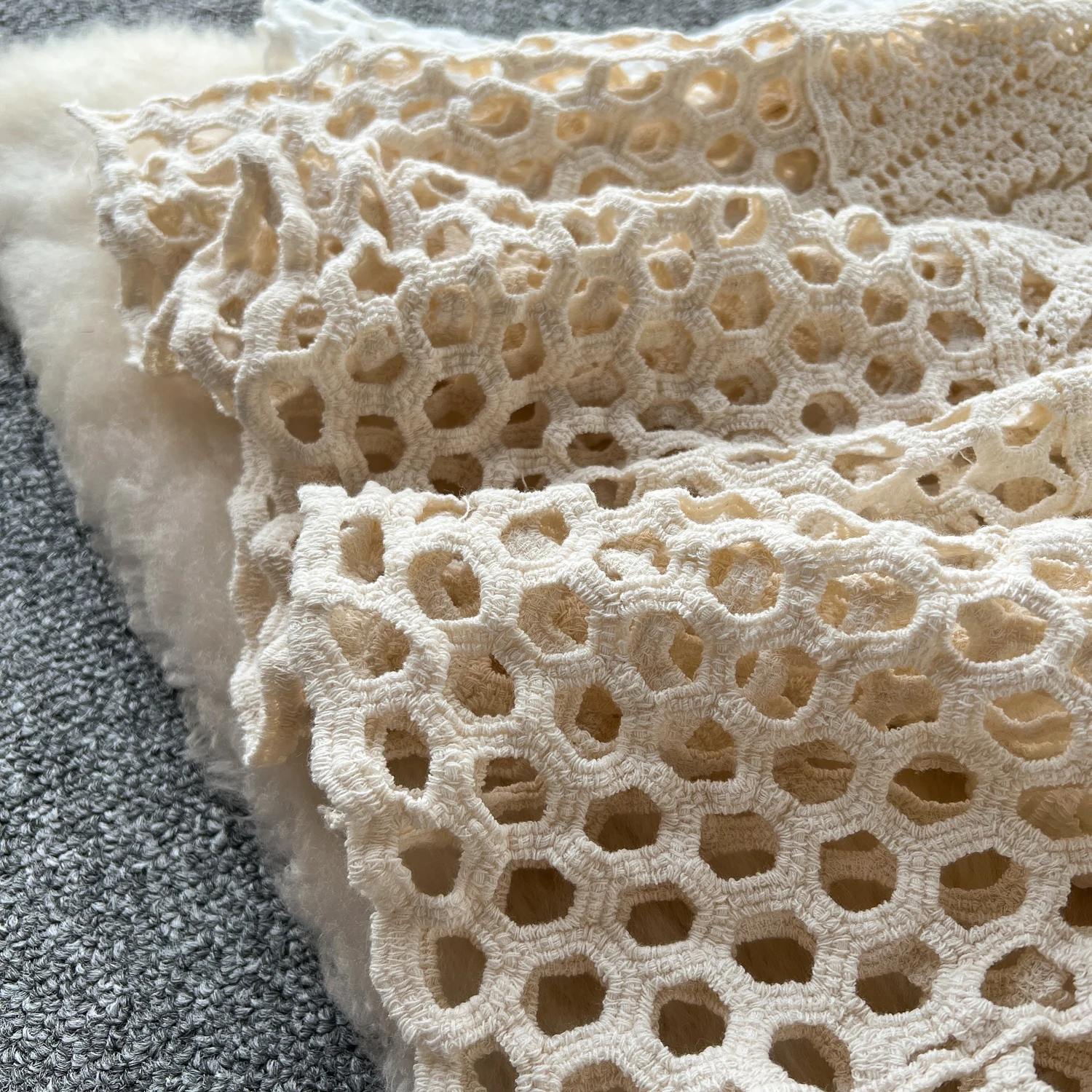 Cotton Floral Crochet Knitted Lace Skirt For Women Vintage Hollow Out Elastic Waist Skirts Summer Holiday Long Boho Beach Falda