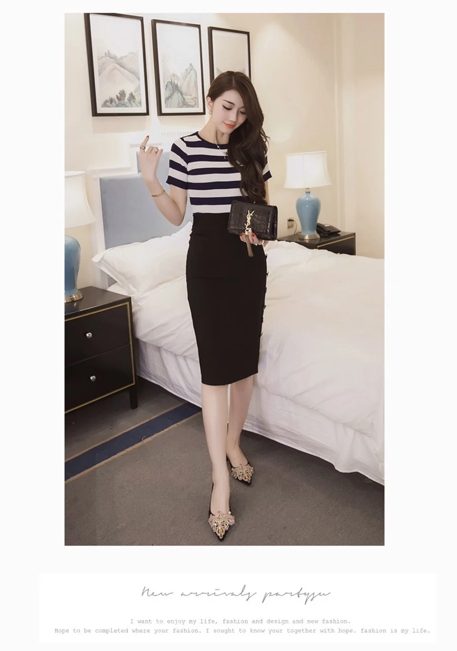 Oversized 2026 Fashion Women Work Midi Skirt OL Sexy Open Slit Button Slim Pencil Skirt Elegant Office Ladies Skirts Red Black