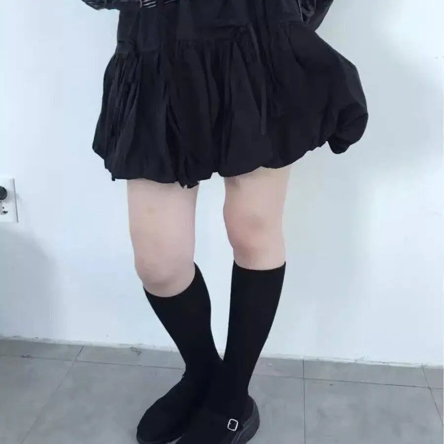 Yedinas Gothic Ball Gown Mini Skirt Women Summer 2024 Bow Korean Fashion Elastic Waist Pleated Short Skirt For Women Y2k Chic