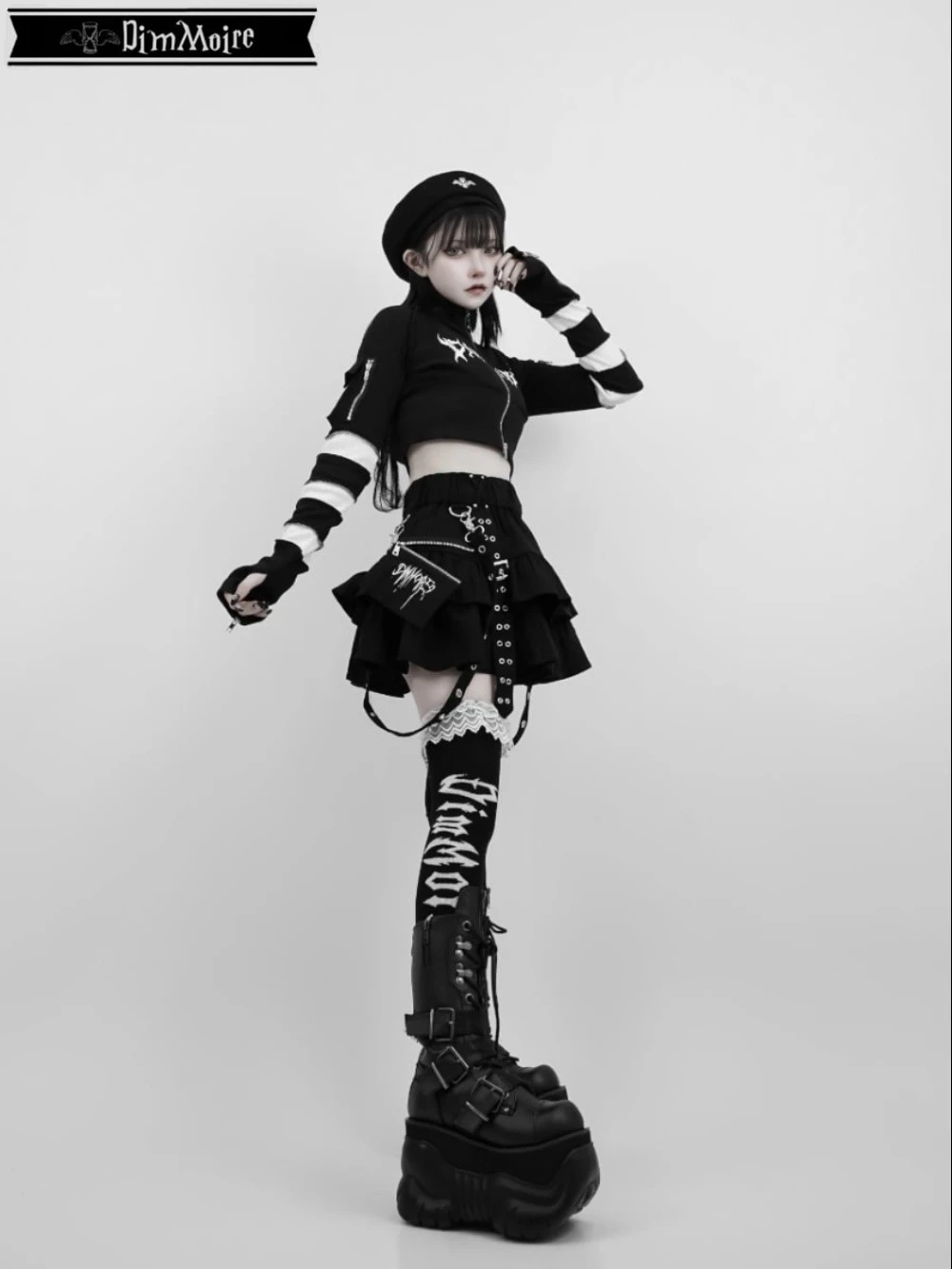 Mine Series Y2k Black Elastic Waist Skirt Summer Student Girls Sweet Cool Mini Skirt Harajuku Academic Subculture Cake Skirt