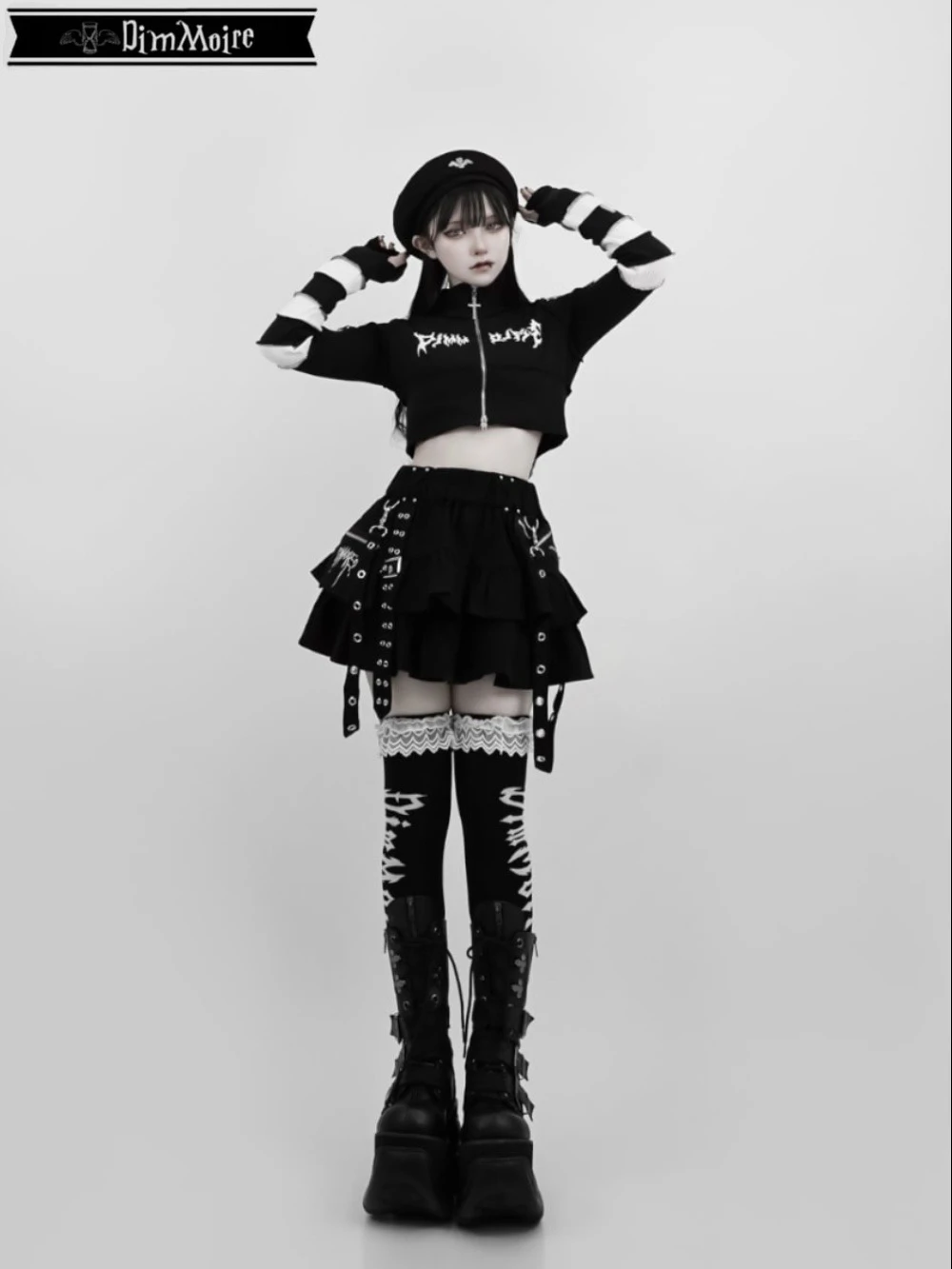 Mine Series Y2k Black Elastic Waist Skirt Summer Student Girls Sweet Cool Mini Skirt Harajuku Academic Subculture Cake Skirt