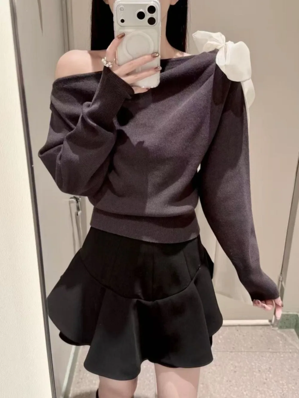 Kuzuwata Sweet Plaid Winter New Mujer Faldas Short High Waist All-match Slim Skirt Japan Ruffles Zip Ball Gown Minority Faldas
