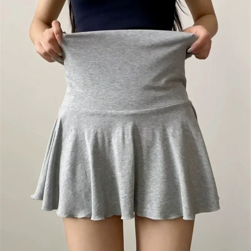 2026Women Short Dress High Elasticity Athletic Short High Waist Skirt Waist-Flipping Ruched Skirts Prevent Exposure Golf Sports
