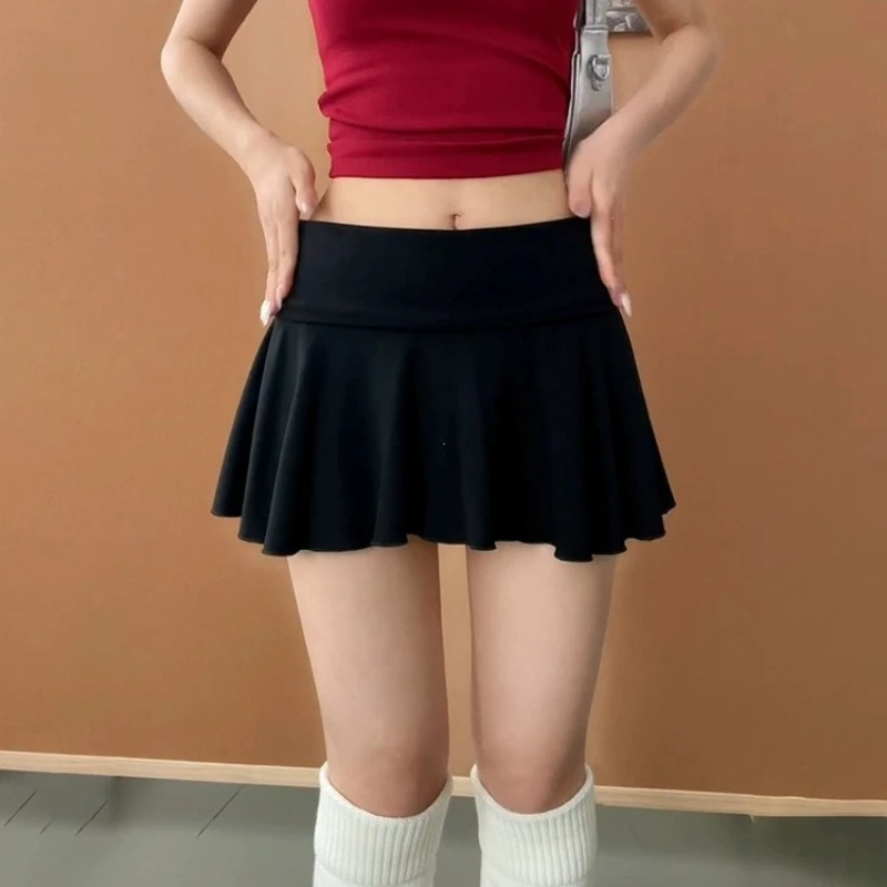 2026Women Short Dress High Elasticity Athletic Short High Waist Skirt Waist-Flipping Ruched Skirts Prevent Exposure Golf Sports