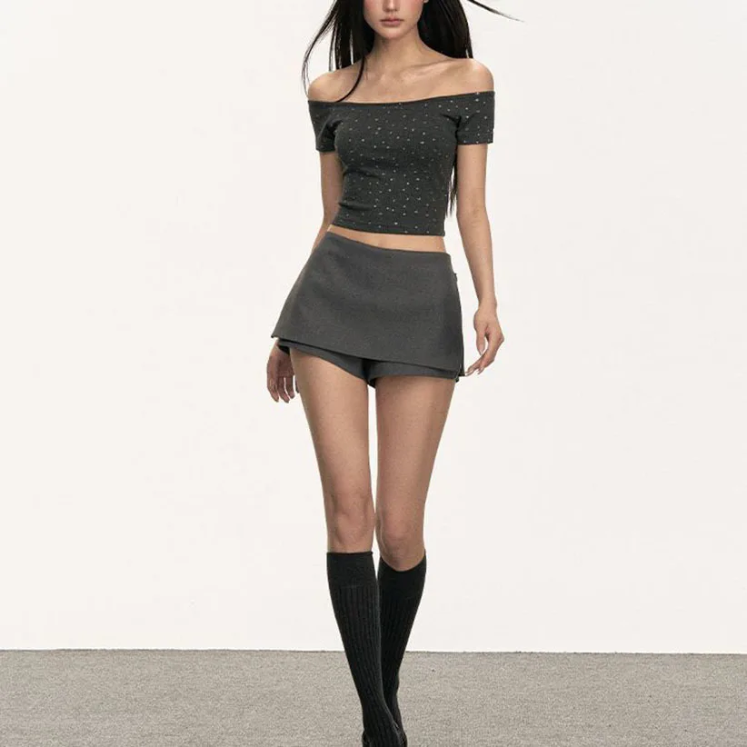 Summer Fashion All Match Temperament French Shorts Skirts Y2k Harajuku High Street Casual Punk Women Jupe Personality Skirt