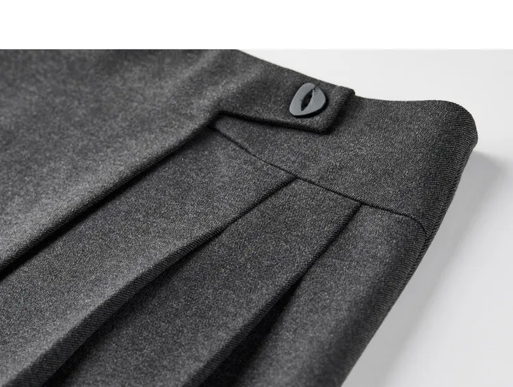 SENTUBILA A Line Skirt for Women 2026 High Waisted Button Decor Irregular Side Pleated Skirt Casual Warm Lady Clothing 154QB6391